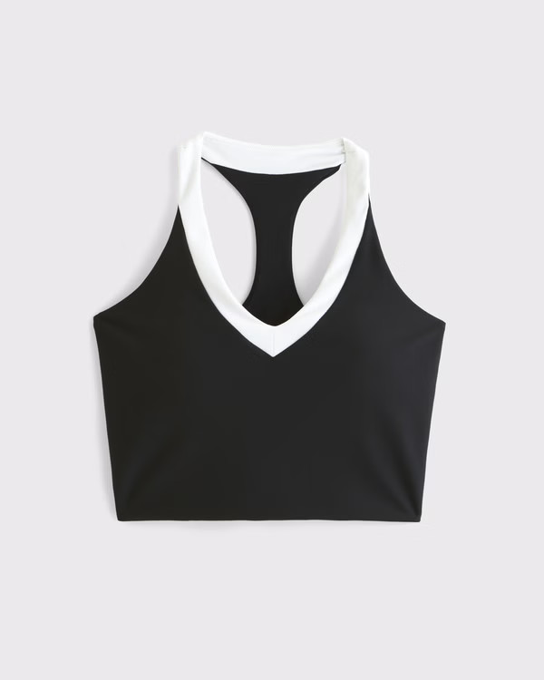 YPB sculptLUX Racerback V-Neck Tank | Abercrombie & Fitch (US)