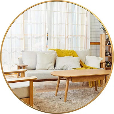 Metal Framed Round Bathrrom Mirror for Wall | Wayfair North America