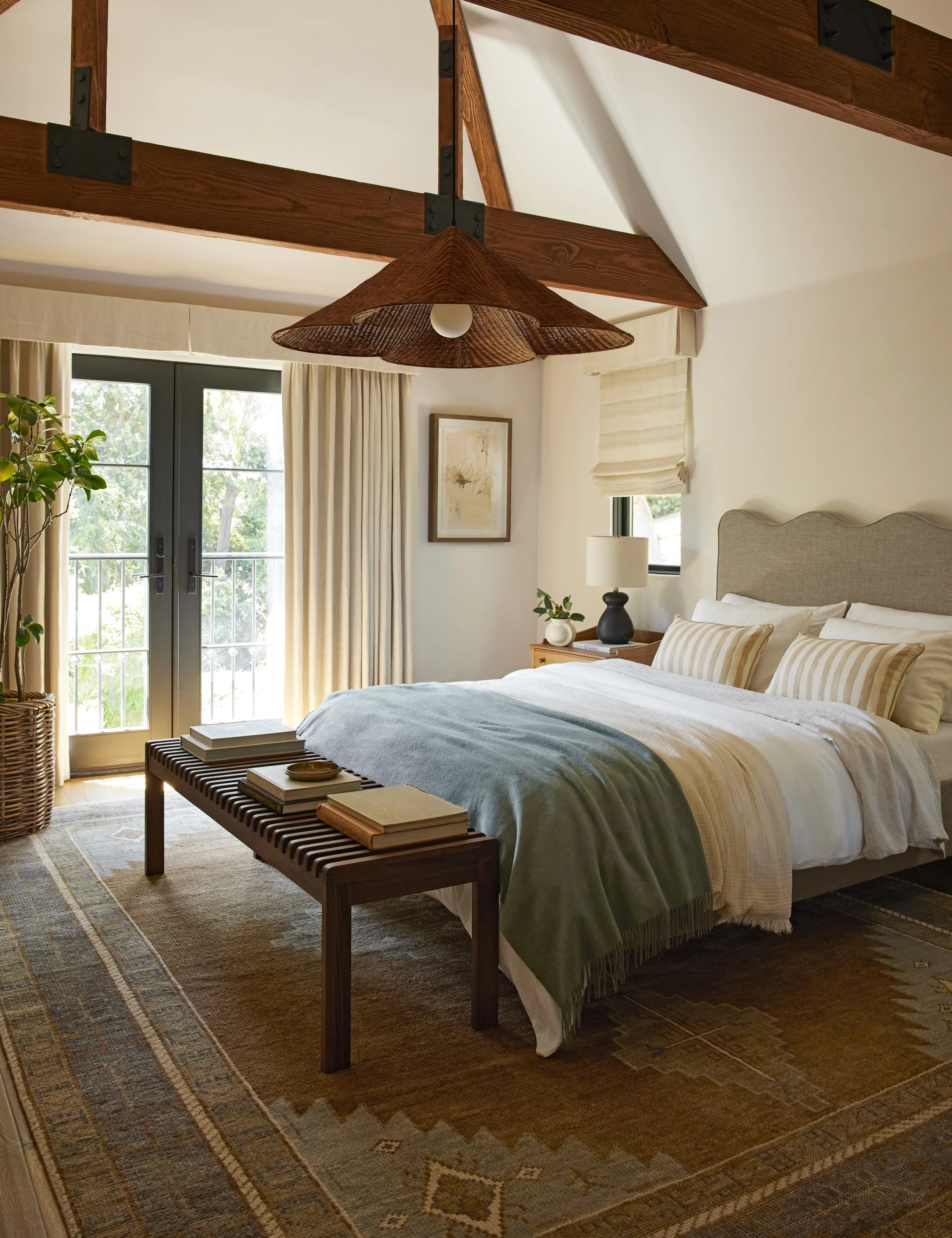 Modern Bedroom with Vaulted Ceilings and Natural Light 

 #LTKcasa