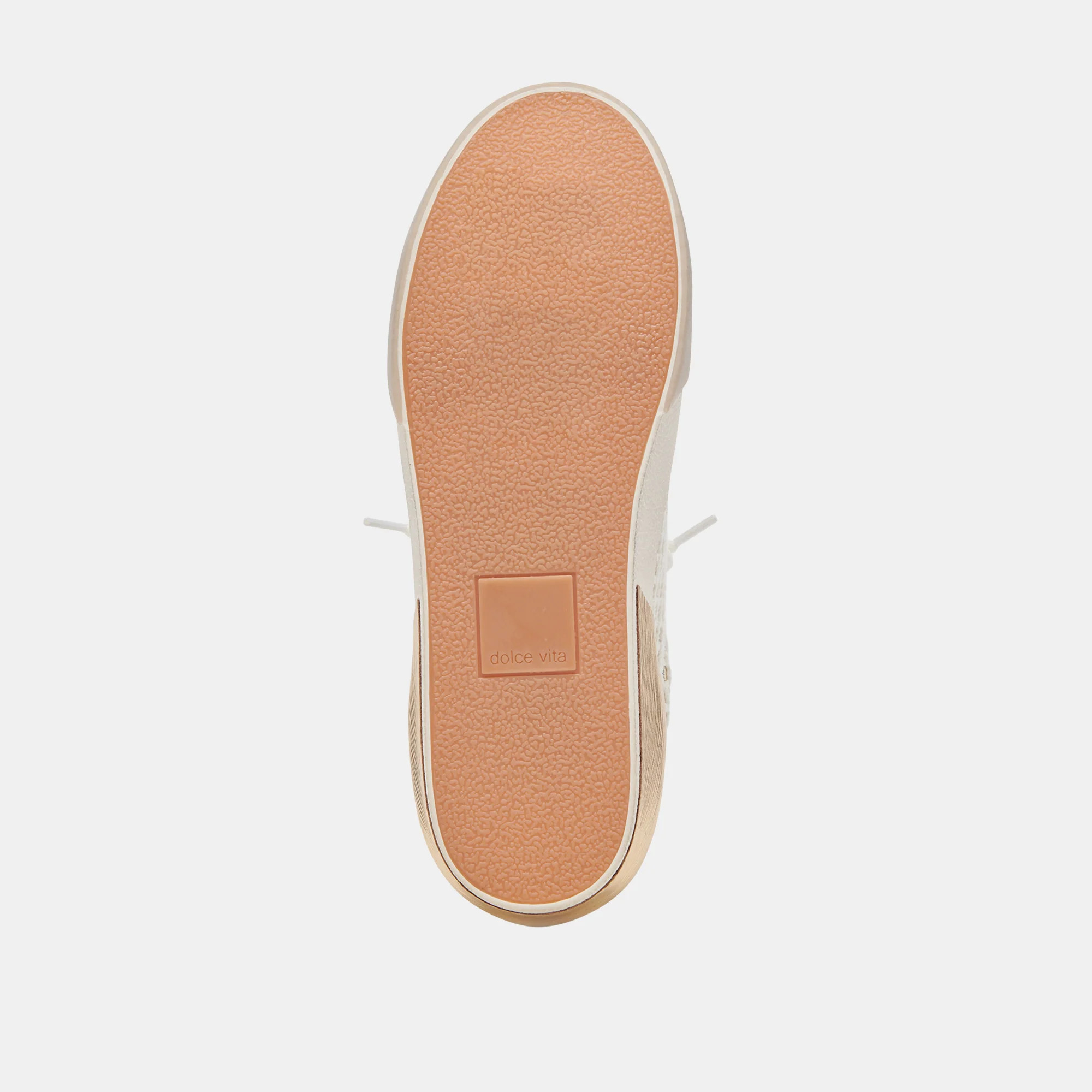 ZINA SNEAKERS BONE GOLD WOVEN | DolceVita.com