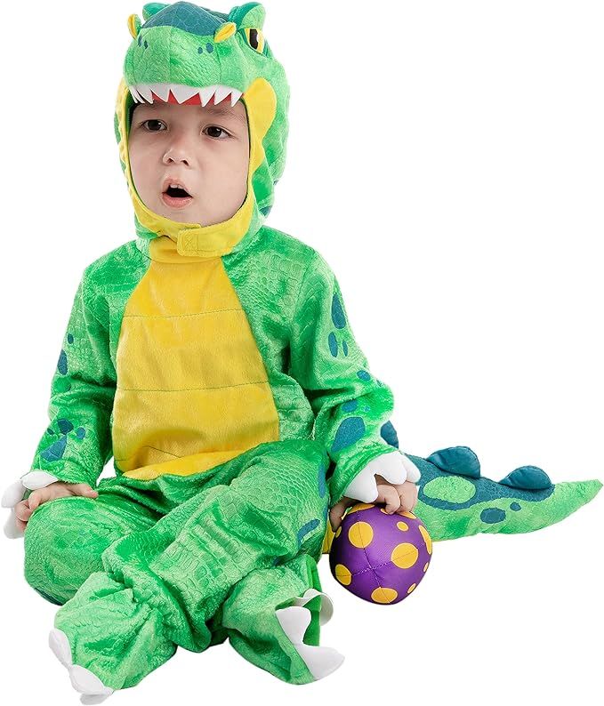 Baby Green T-Rex Costume for Halloween Trick or Treating Dinosaur Dress-up Pretend Play | Amazon (US)