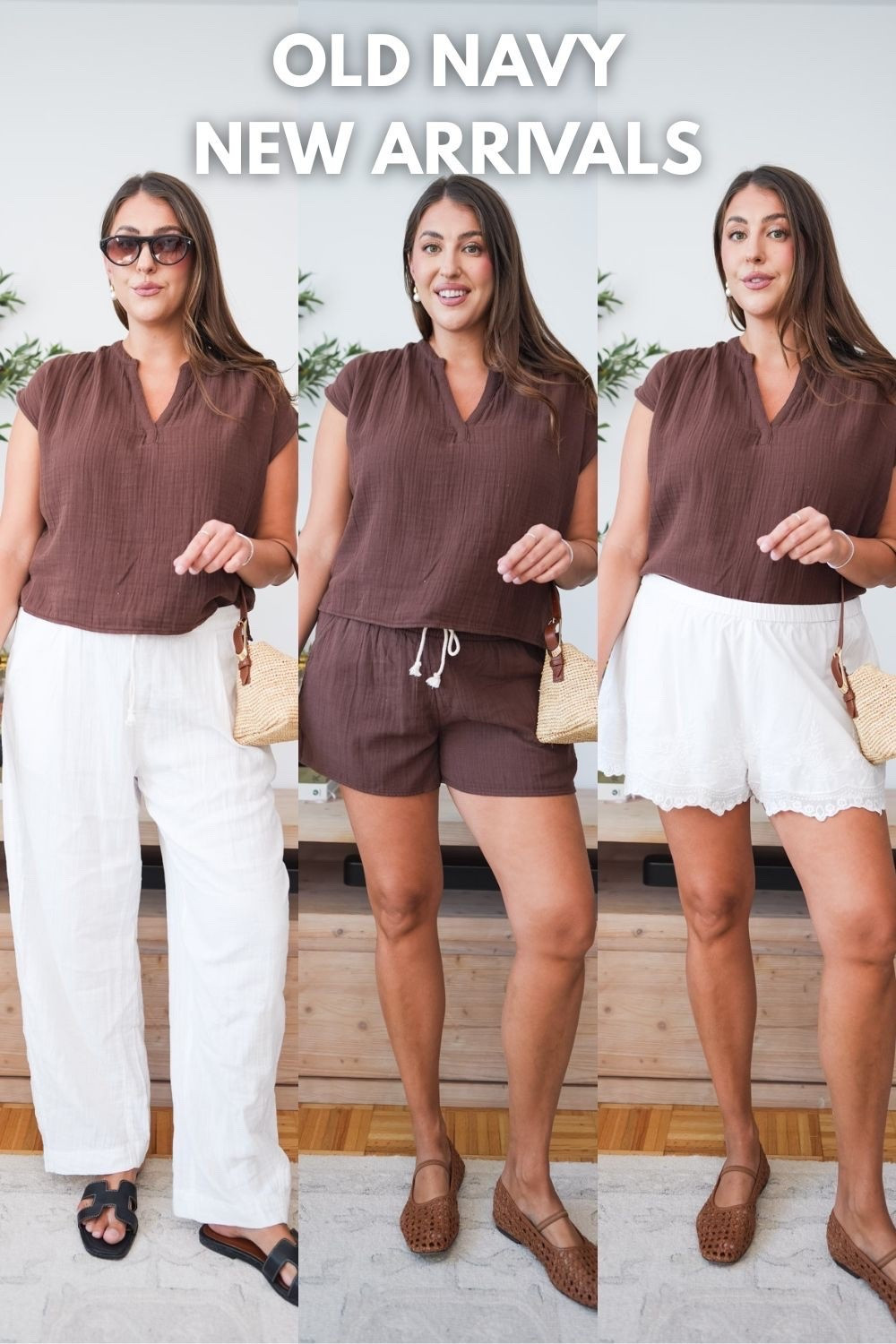 chocolate brown + linen for summer 🤎

old navy new arrivals, brown linen outfit, matching linen set, white linen pants outfit, casual chic summer style, affordable fashion finds, old navy summer outfits, elevated everyday basics, effortless neutral outfits, vacation ready style, woven flats outfit, comfy summer fashion, mom style outfit ideas

#LTKSeasonal #LTKSaleAlert #LTKTravel