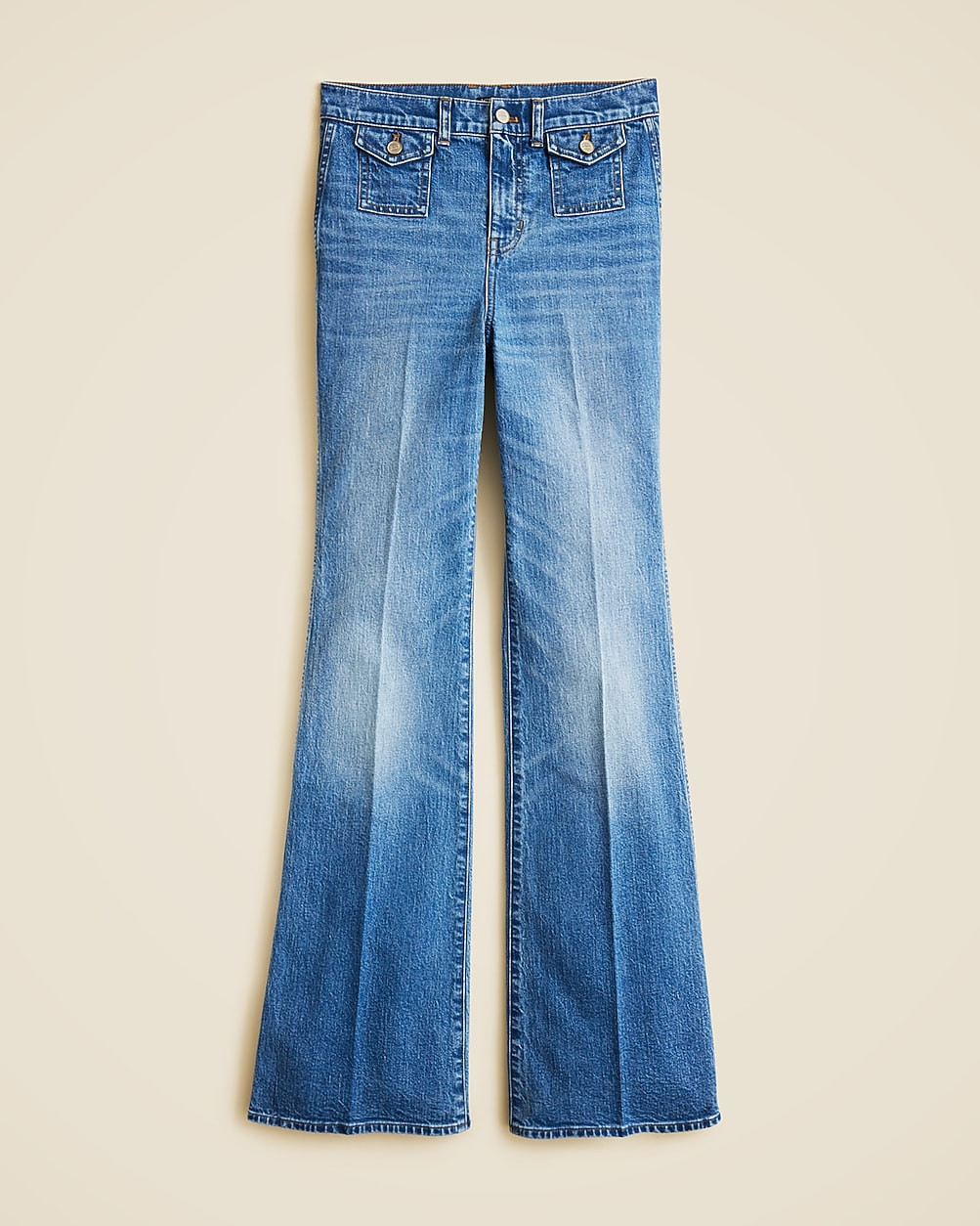 Tall vintage flare jean with flap pockets | J. Crew US