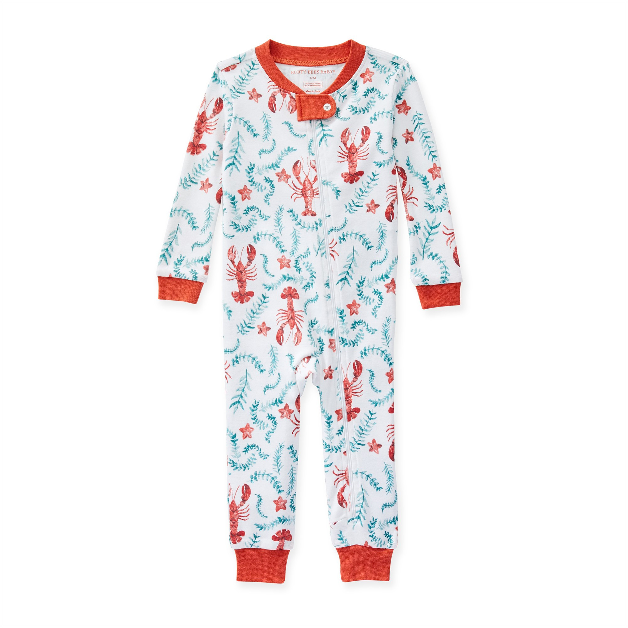 Lobster Maze Organic Baby Girl Footless Sleeper | Burts Bees Baby