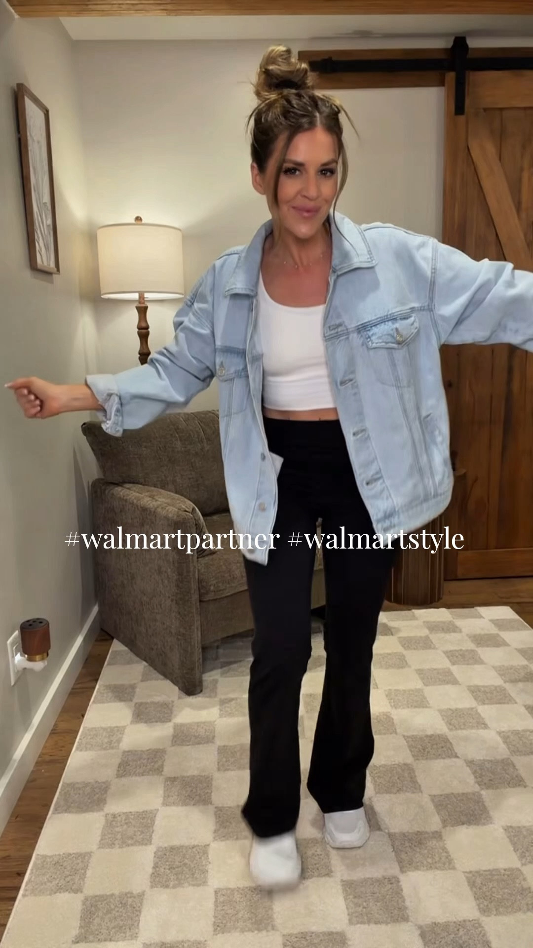 A mom on the go fit with @walmartstyle. #walmartpartner incoming because I could not survive the mom life without the #walmartstyle that is off the hook! 

The staple jacket is everything this spring! 
Jacket: xsmall (oversize fit)
Tank Bra : xsmall
Bottoms: XS
Shoes: TTS! 

#LTKootd #LTKgrwm #LTKfitnessgoals