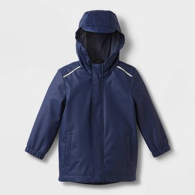Toddler Long Sleeve Rain Coat - Cat & Jack™ Navy Blue | Target