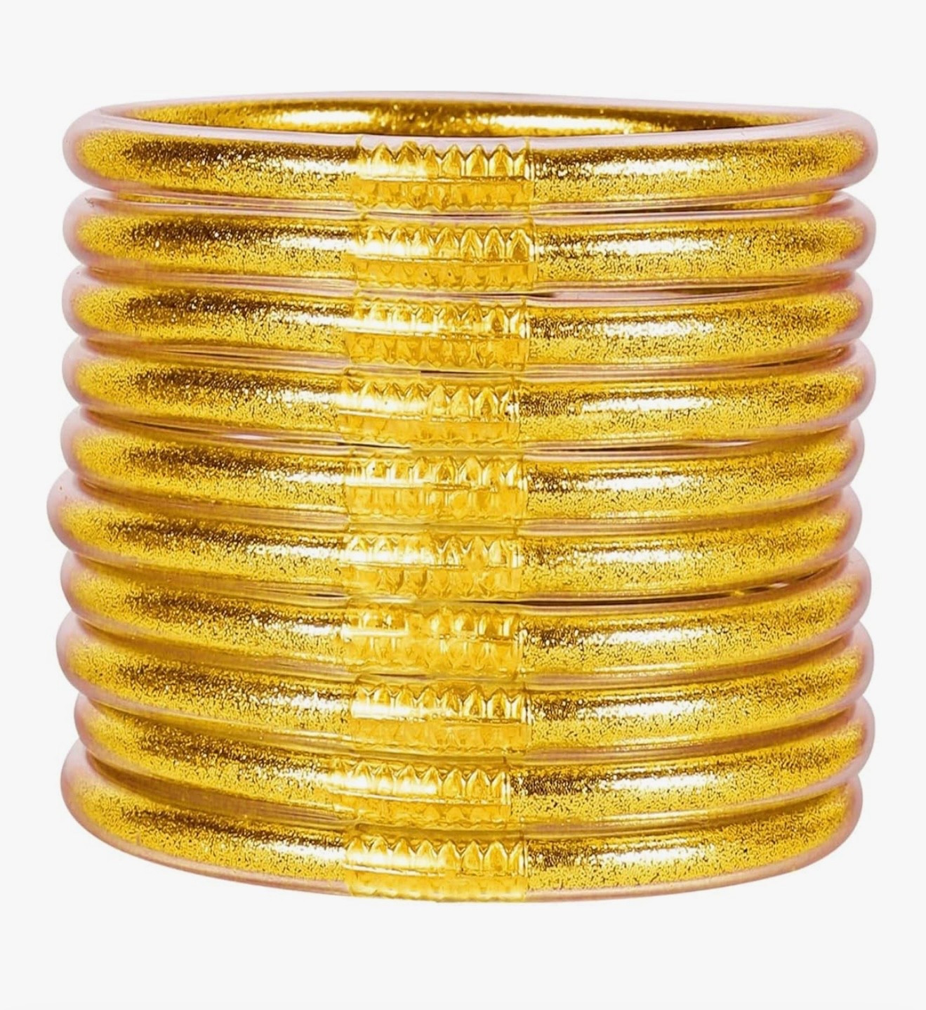 Glitter Jelly Bangle Bracelet Set - Gold Powder Lining Fashion Jewelry - Lightweight 

#LTKOver40 #LTKStyleTip #LTKSeasonal