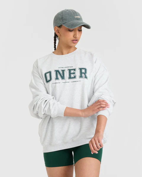 Oner Lightweight Sweatshirt | Light Grey Marl | Oner Active (UK / US)