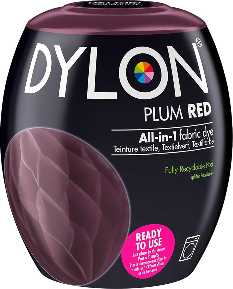 DYLON Washing Machine Fabric Dye Pod for Clothes & Soft Furnishings, 350g – Plum Red | Amazon (UK)
