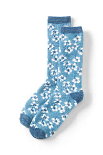 Draper James x Lands' End Women's Fuzzy Slipper Crew Socks | Lands' End (US)