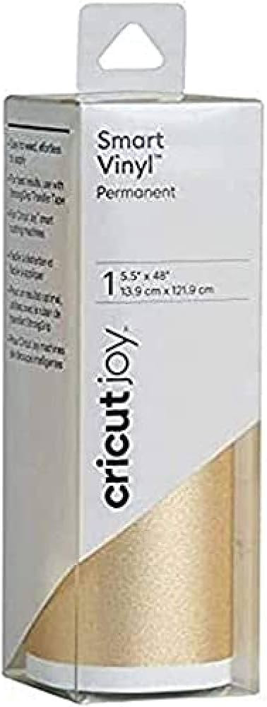 Cricut Joy Smart Vinyl - Permanent Shimmer - 5.5" x 48", Adhesive Decal Sheet - Gold | Amazon (US)