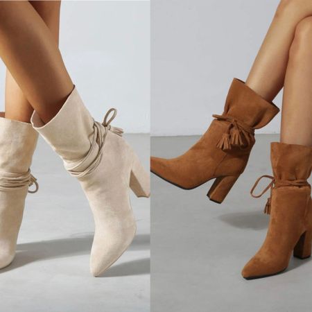 Faux suede ankle boots 
These are so stylish and beautiful #booties #hotboots #ankleboots #suedeboots #suedeankleboots #falltrend #hotbooalert #bootsforfall

#LTKunder50 #LTKSeasonal #LTKshoecrush