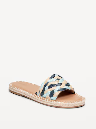 Raffia Espadrille Slide Sandal | Old Navy (US)