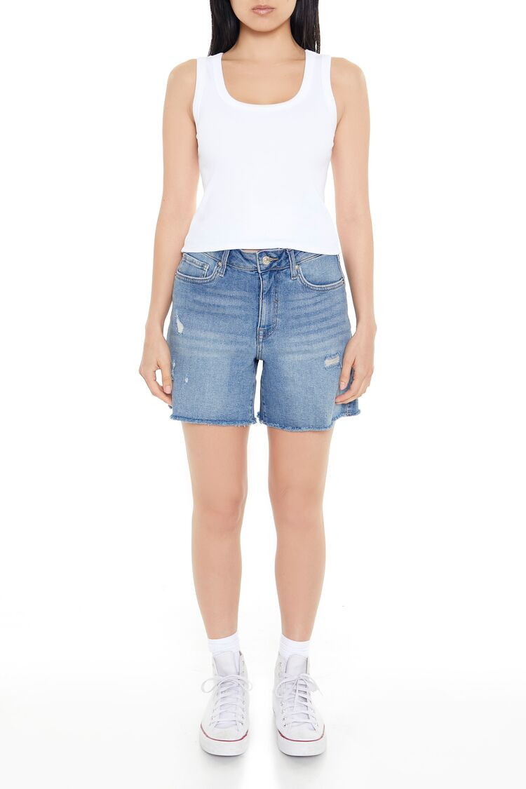 Distressed Denim Bermuda Shorts | Forever 21