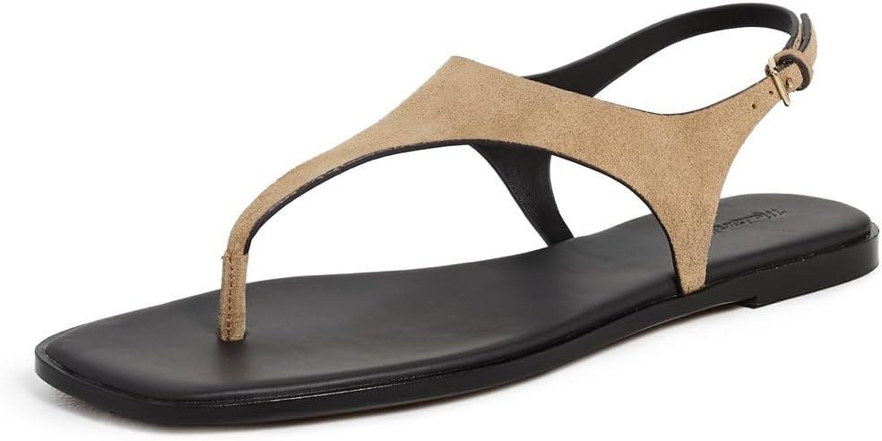 Madewell Women's Piaule Thong Ankle Strap-Suede Sandal | Amazon (US)