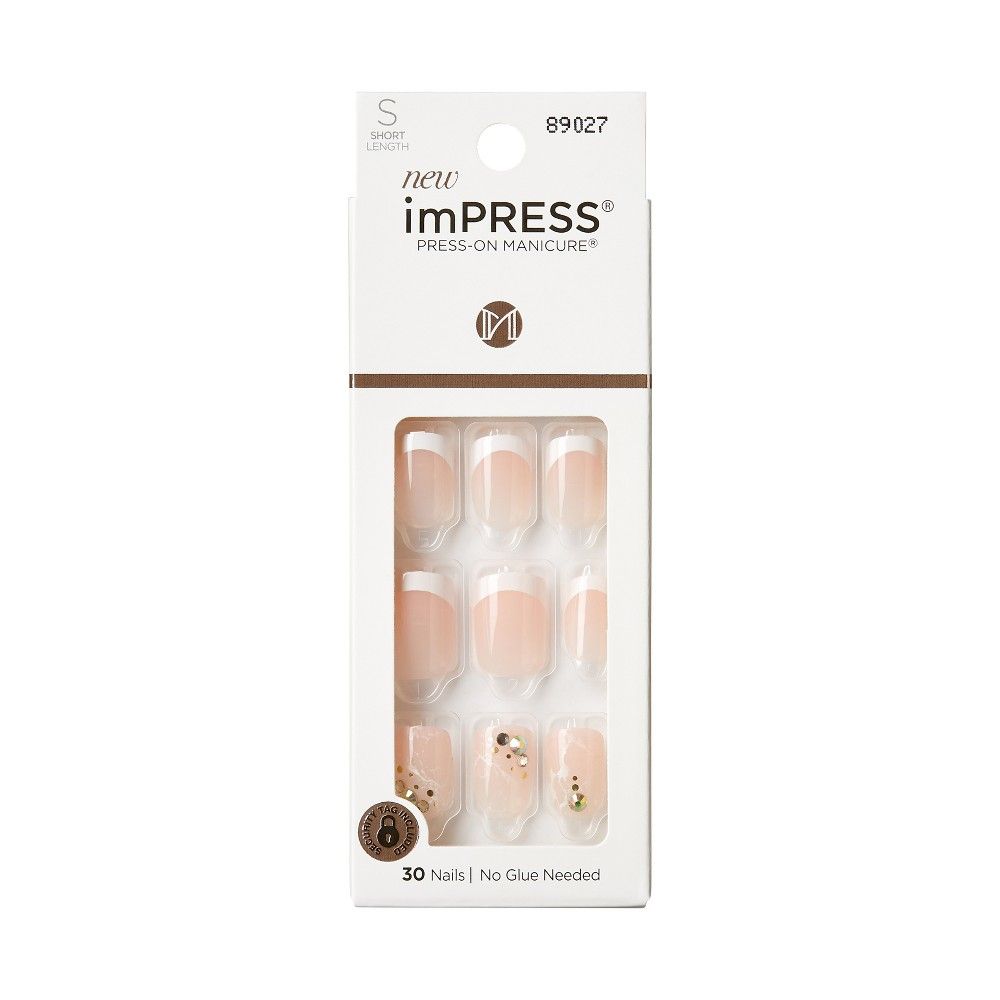 KISS Products imPRESS Press-On Manicure Short Square Fake Nails - My Worth - 33ct | Target