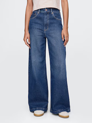 Sky High Rise Stride Wide-Leg Jeans | Gap (US)