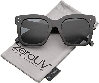 Retro Oversized Square Sunglasses for Women with Flat Lens 50mm | Amazon (US)