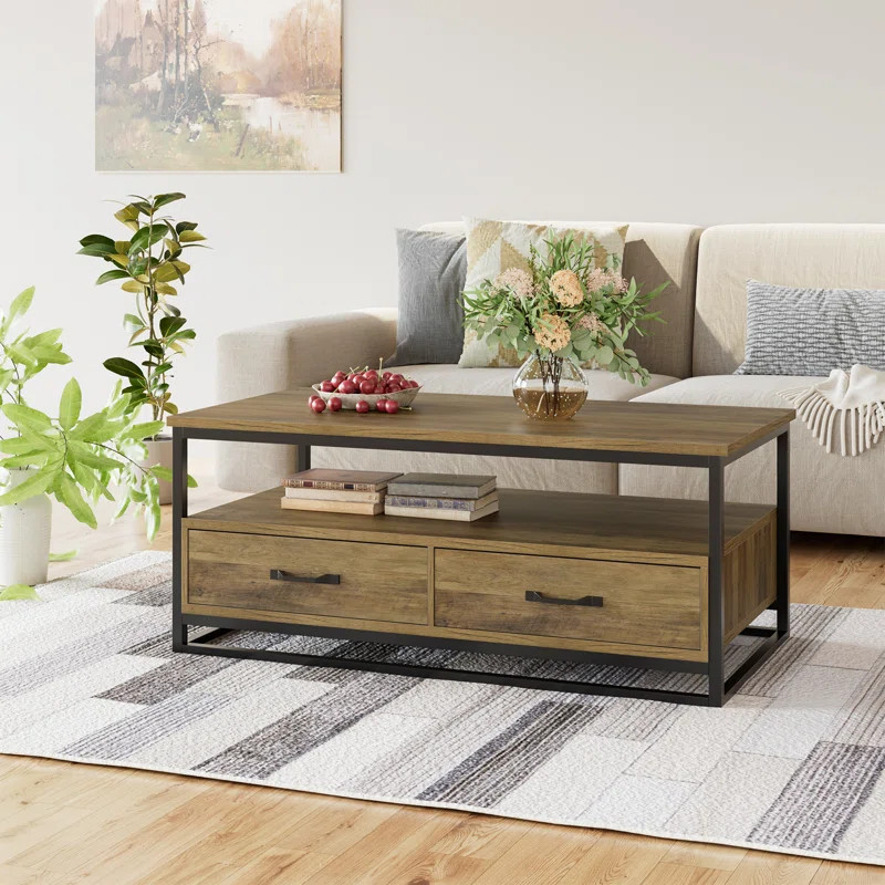 Southside 43.3'' W Coffee Table with 2 Drawers | Wayfair North America