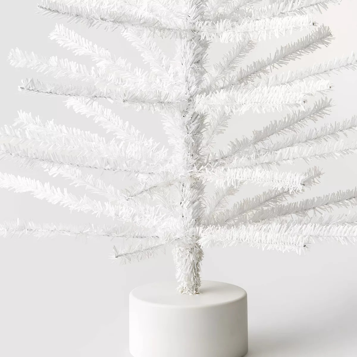 24" Unlit Tinsel Mini Artificial Christmas Tree White - Wondershop™ | Target