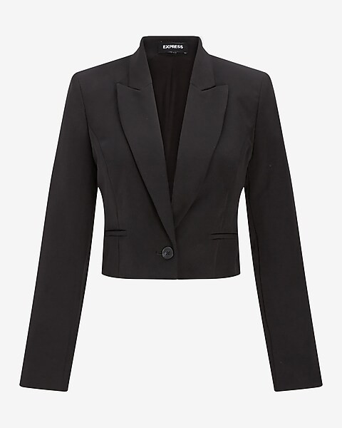 Peak Lapel Cropped Blazer | Express