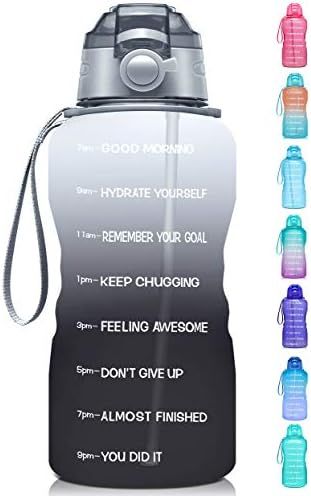 Giotto Large 1 Gallon/128oz Motivational Water Bottle with Time Marker & Straw,Leakproof Tritan B... | Amazon (US)