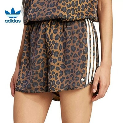 adidas Women's Oiginals Leopard Satin Shorts-KA2673-AsianSize | eBay US