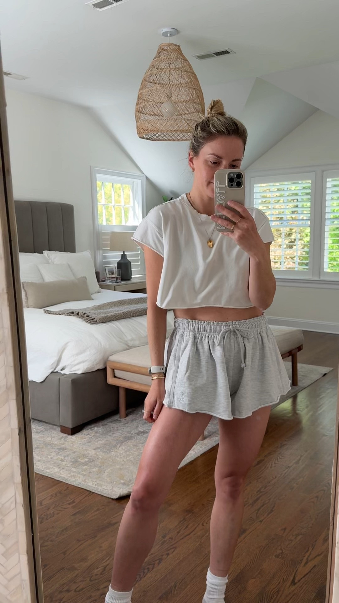 Cute/Comfy sweat shorts + cropped tee come in several colors. I went tts/small in both

#LTKfitnessgoals #LTKmomlife