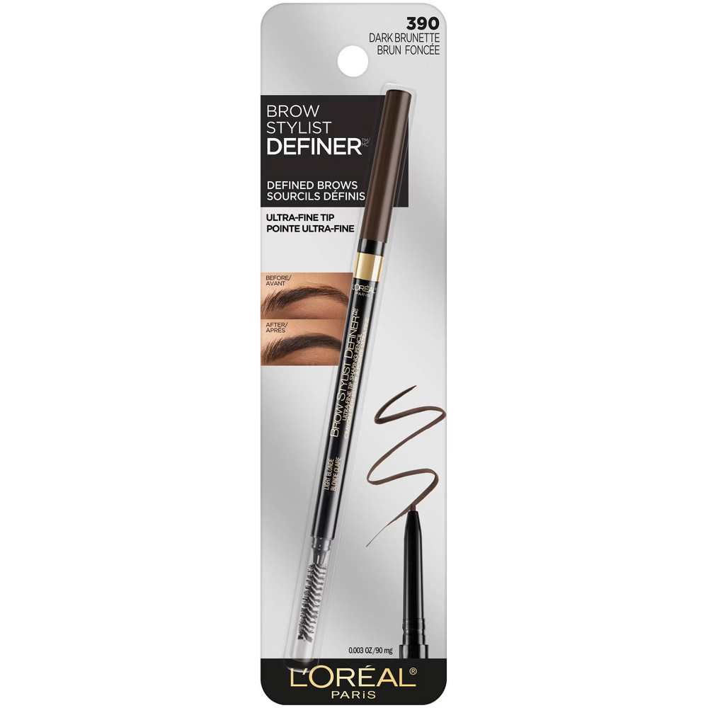 L'Oreal Paris Brow Stylist Definer Eyebrow Mechanical Pencil - 390 Dark Brunette - 0.003oz | Target