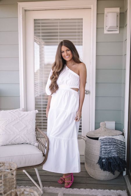The perfect white dress from Amazon! 
Amazon fashion, Amazon style, Amazon finds, Amazon dress, Amazon shoes, pink shoes, spring outfit, spring fashion

#LTKunder100 #LTKunder50 #LTKSeasonal