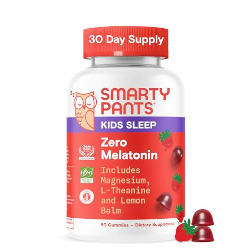 SmartyPants Kids Sleep Gummies Supplement Zero Melatonin: L Theanine, Lemon Balm & Magnesium, Sle... | Amazon (US)