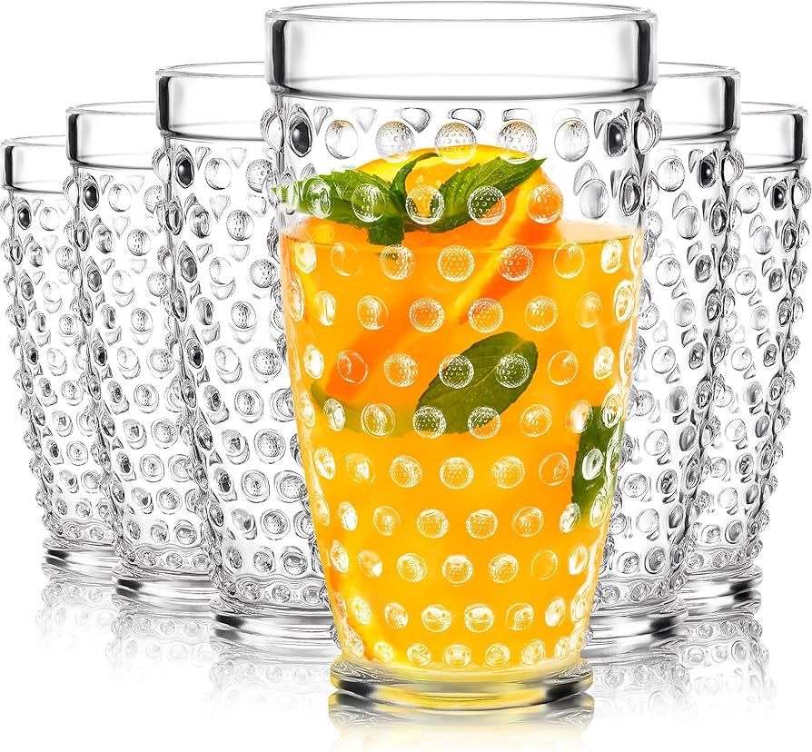 Yomarkrt 19OZ Highball Plastic Drinking Glasses - Set of 6 Clear Water Tumblers Plastic Cups Reus... | Amazon (US)