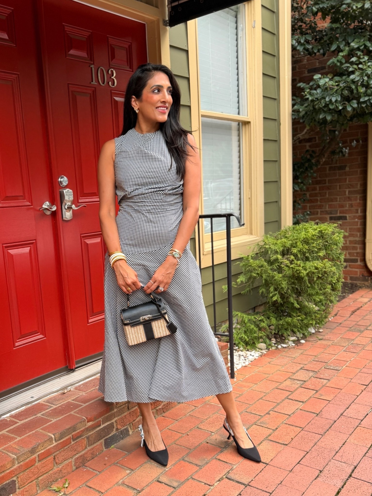 The cutest dress gingham print black and white dress

#LTKootd #LTKOver40 #LTKWorkwear