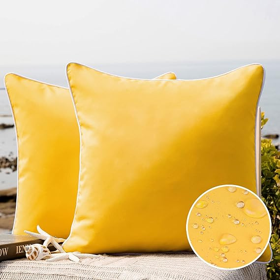 Phantoscope Pack of 2 Outdoor Waterproof Throw Pillow Covers Decorative Square Outdoor Pillows Cu... | Amazon (US)