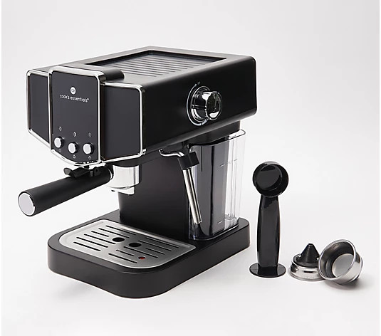 Cook's Essentials 15-Bar Pump Espresso Maker w/ Frother - QVC.com | QVC