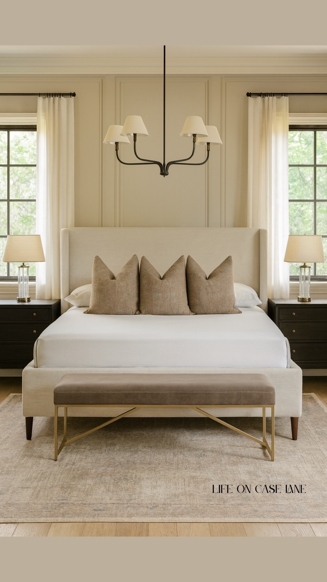 Primary bedroom fully linked with actual furniture.

Neutral bedroom, bedroom inspiration, bedroom inspo, bedroom examples 

Primary bedroom furniture, master bedroom, guest bedroom, traditional bedroom, transitional bedroom, nightstand, upholstered bed, area rug, bedroom bench, bedroom chandelier, lamp, bedroom lamp, neutral bedroom, curtains, neutral curtains, triple pleat pinch curtains, affordable furniture, good quality furniture, wayfair, Loloi,  green bedroom, end of bed bench, neutral rug, son bedroom, boy bedroom, male bedroom, man bedroom, ceiling fan, throw pillow, lumbar pillow

#LTKHome #LTKStyleTip #LTKSaleAlert