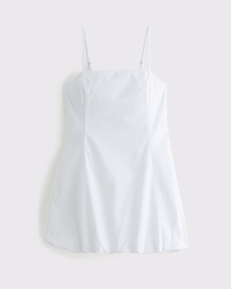 Squareneck Bubble Hem Mini Dress | Abercrombie & Fitch (US)