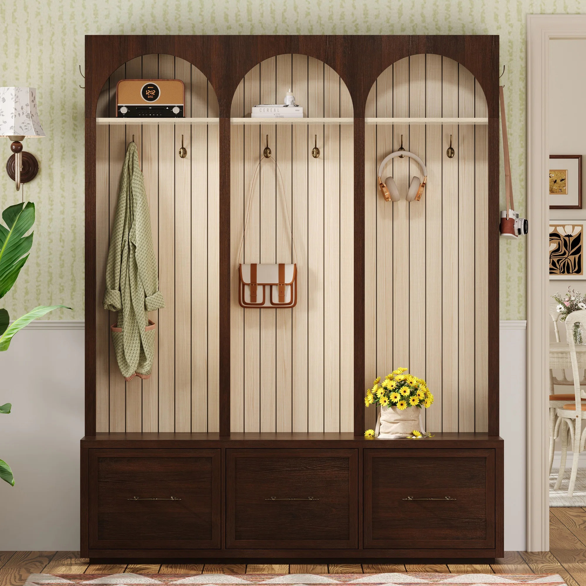 Wildon Home® Hall Tree 59.02" Wide With Bench And Storage & Reviews | Wayfair | Wayfair North America