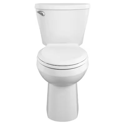 American Standard  Mainstream White Elongated Chair Height 2-piece WaterSense Toilet 12-in Rough... | Lowe's