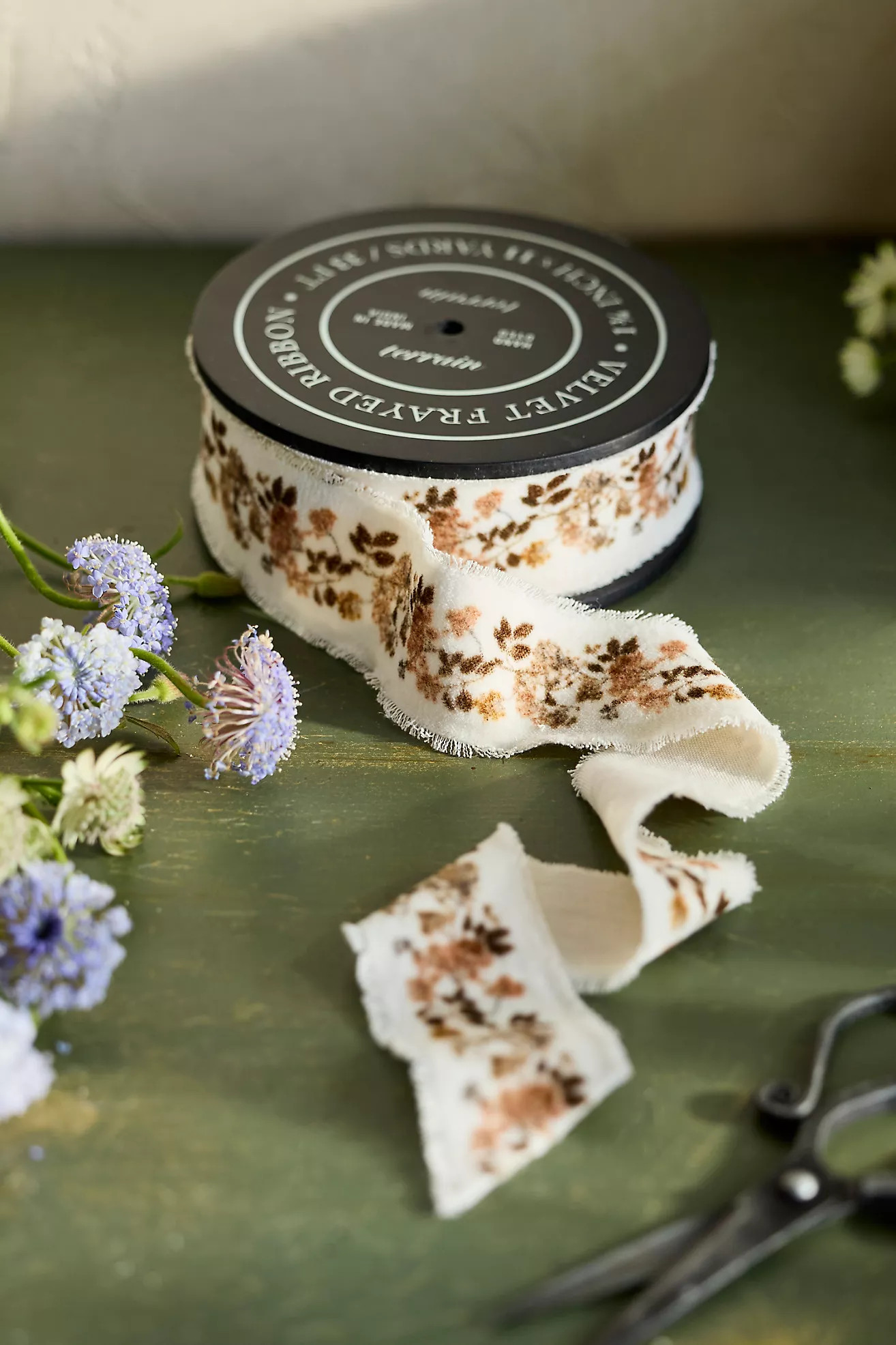 Autumn Floral Velvet Ribbon | Anthropologie (US)