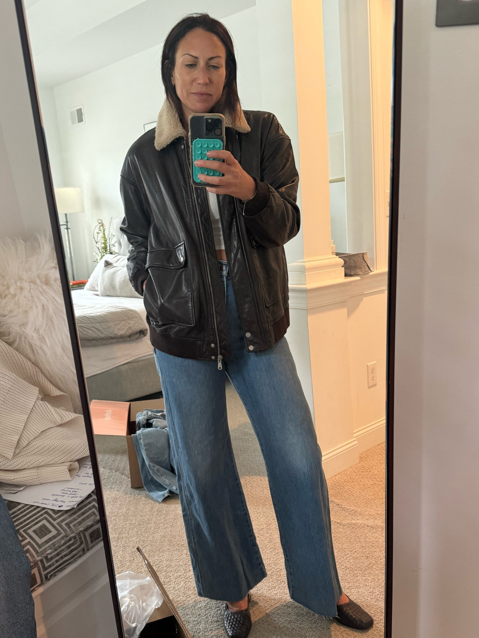 More amazing outerwear at shocking prices! TTS in this amazing shearling bomber jacket. 

#LTKStyleTip #LTKSeasonal #LTKOver40