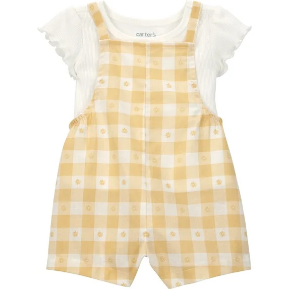 Carter's Child of Mine Baby Girl Overall Set, 2-Piece, Sizes 0/3-24 Months | Walmart (US)