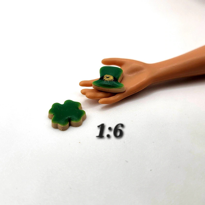 1:6 Lucky Cookies, 2 Pack of Miniature St. Patrick's Desserts, Doll Sized Fake Bake Pastry, Tiny ... | Etsy (US)
