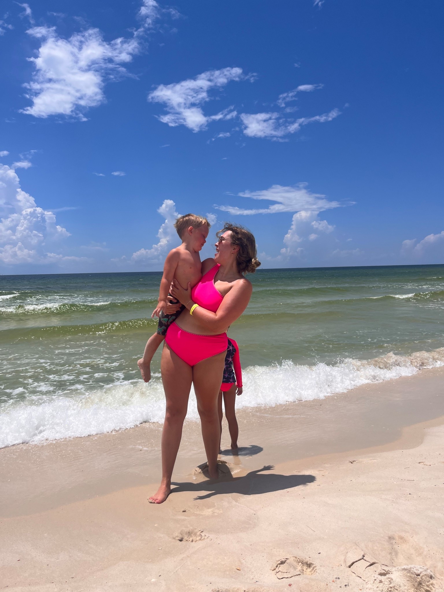 Beach day with my favorite 3 year old 🥹 this cute set has a detachable bow and comes in lots of colors!

#LTKMidsize #LTKSwim #LTKTravel