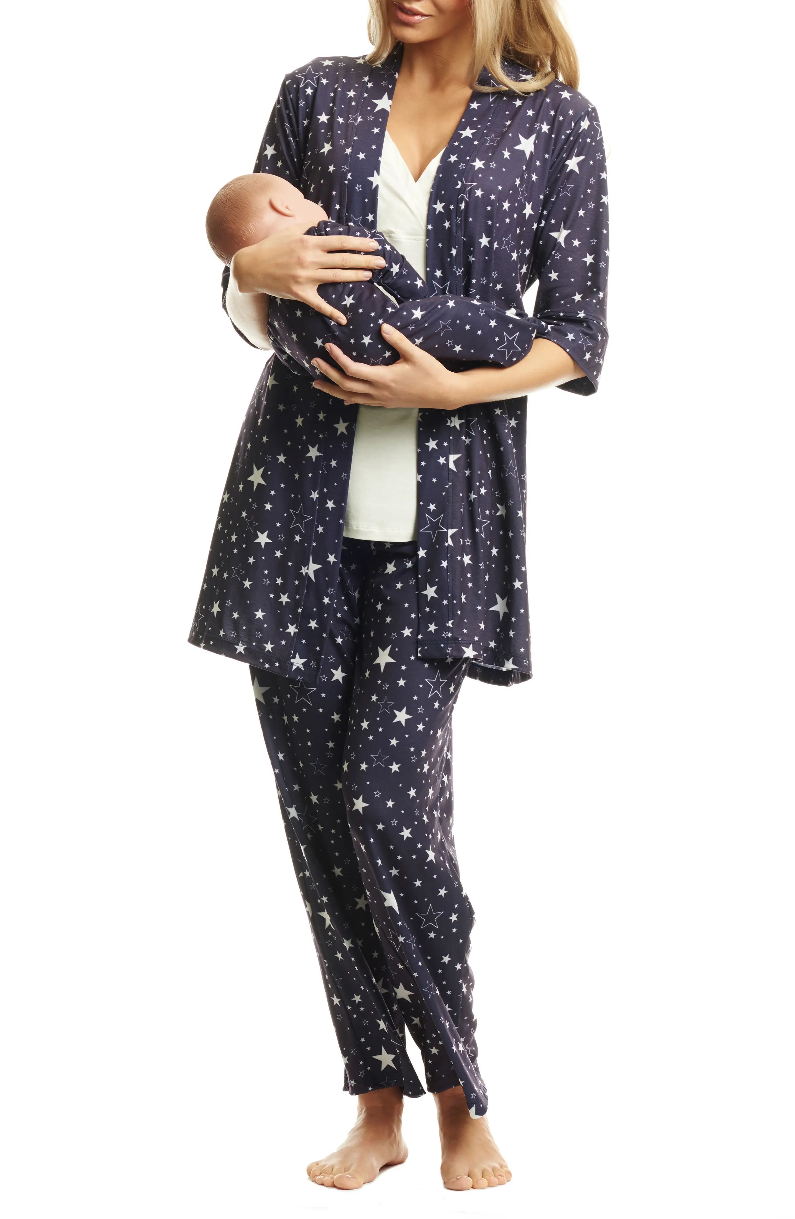 Everly Grey Analise During & After 5-Piece Maternity/Nursing Sleep Set | Nordstrom
