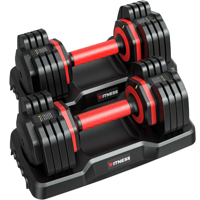 GIKPAL 50lb(25lb*2) 5 in 1 Adjustable Dumbbells 25LB set of 2 Adjustable Free Weights Plates and ... | Walmart (US)