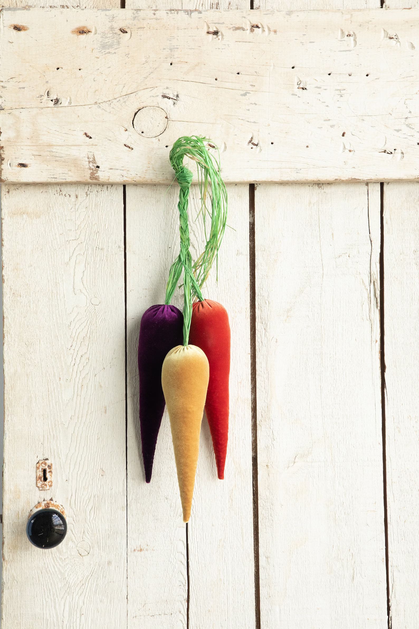 Velvet Carrots, Create Your Own Set of Colors, Handmade, Cottagecore Decor, Farmhouse, Wall Hangi... | Etsy (US)