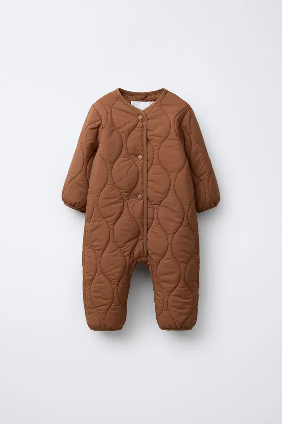 LONG QUILTED ONE-PIECE SUIT | Zara UK