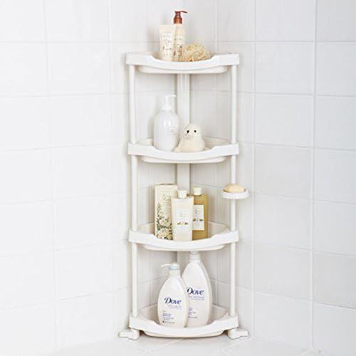 Tenby Living Corner Shower Caddy - 4 Shelf Shower Organizer Caddie with Movab. | Amazon (US)