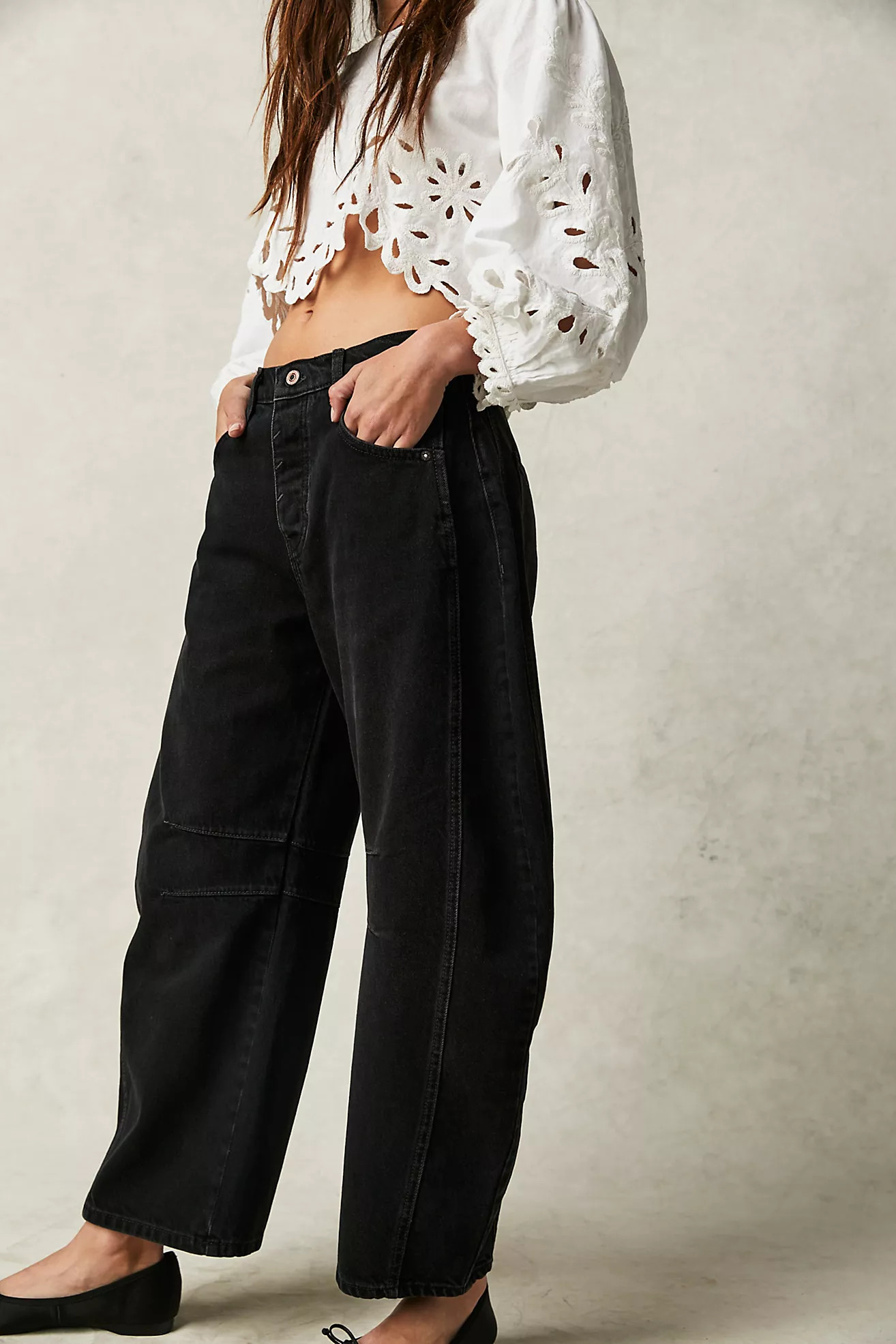 We The Free Good Luck Mid-Rise Barrel Jeans | Free People (Global - UK&FR Excluded)